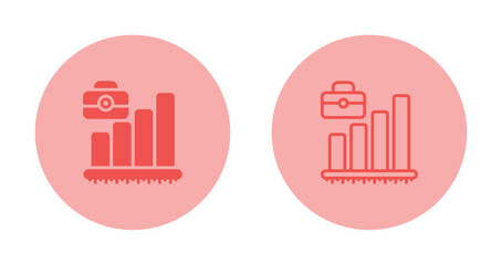 Briefcase with Chart Vector Icon