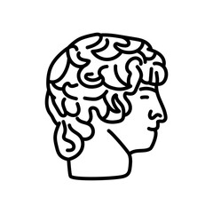Roman Emperor Hadrian Outline Icon, Vector illustration