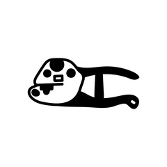 Antique Ticket Punch Glyph Icon, Vector illustration