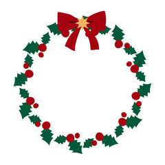 クリスマスリースのイラスト
