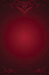Red Ornamental Vintage Background for Invitations