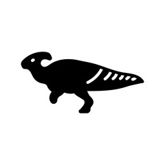 Parasaurolophus Glyph Icon, Vector illustration
