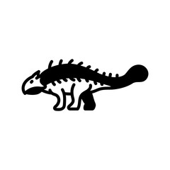 Ankylosaurus Glyph Icon, Vector illustration