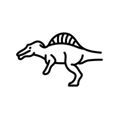 Spinosaurus Outline Icon, Vector illustration