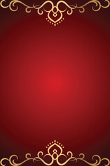 Red Ornamental Vintage Background for Invitations