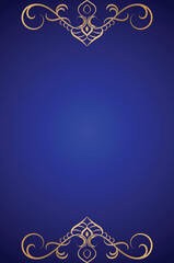 Luxury Ornamental background in Blue Gradient