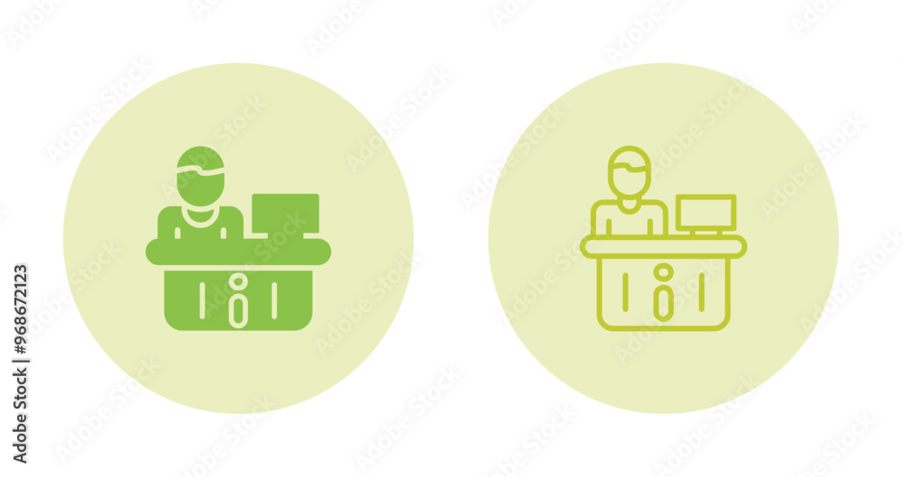 Wall mural information desk vector icon