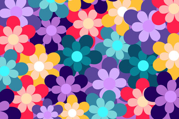 Abstract floral art seamless pattern illustration with an organic nature-inspired background in vintage style. Perfect for spring season decoration, texture, and drawing prints