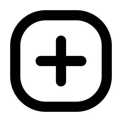 Plus Icon Outline Style
