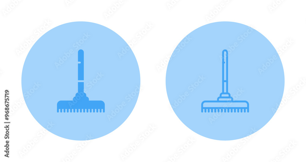 Sticker Rake Vector Icon