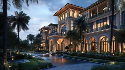 Beautiful resort architecture captured in luxurious and elegant design images