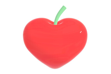 3d render graphic icon of apple fruit isolated from background