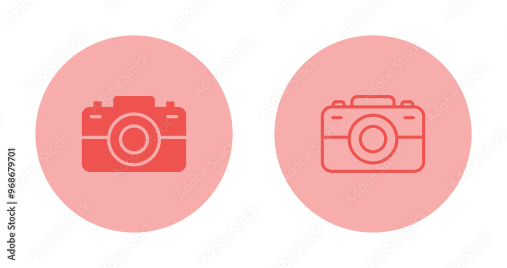 Poster camera vector icon