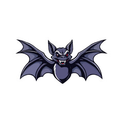 bat logo editable vector illustration.  bat mascot logo. Vampire Bat flying silhouette logo style design white background.