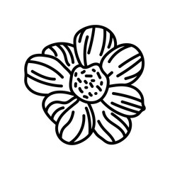 Chocolate Cosmos Outline Icon, Vector illustration