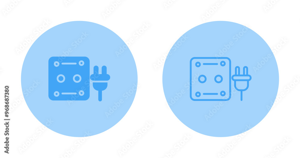 Sticker plug vector icon