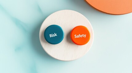 Two distinct buttons on a flat surface, one labeled "Yes" and the other "No".