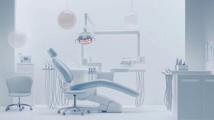 Fototapeta premium Modern dental clinic with dental chair and dental equipment 