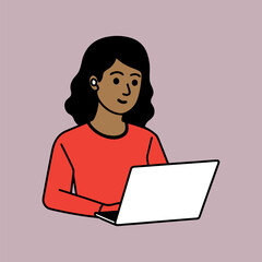 illustration of a person with laptop