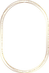 Gold Aesthetic Oval Ellipse Rounded Frame