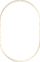 Gold Aesthetic Oval Ellipse Rounded Frame