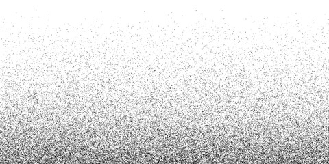 Noise dot grain background with abstract grunge texture, vector gradient. Grain noise background of black irregular dots and grainy halftone fade effect with sand dust particles on dotwork gradient