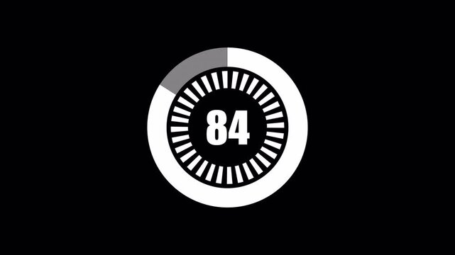 Infographic circle with numbers, Set of circles, Statistics, increase, growth, rise. Business and finance concept animation on black background.