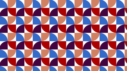 Geometric colorful shapes abstract   seamless patterns with a white background