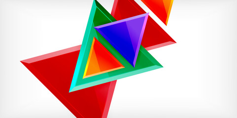 Triangle glass shapes geometric abstract background. Vector Illustration For Wallpaper, Banner, Background, Card, Book Illustration, landing page