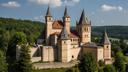 Fototapeta premium Castle complex - The Church In the Village