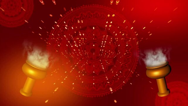 DHUNUCHI NAACH Durga Puja Celebration Background.