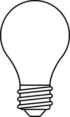 Obraz premium Light Bulb line icon vector, isolated on white background. Idea sign, solution, thinking concept. Lighting Electric lamp, electricity, shine, shiny. Flat style for graphic design, logo, web site, UI.