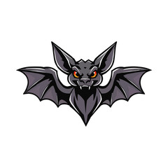 bat logo editable vector illustration.  bat mascot logo. Vampire Bat flying silhouette logo style design white background.