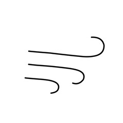 Blowing wind line icon