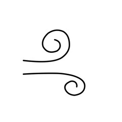 Blowing wind line icon