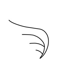 Blowing wind line icon