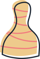 Wooden Chess Piece Vector Illustration

