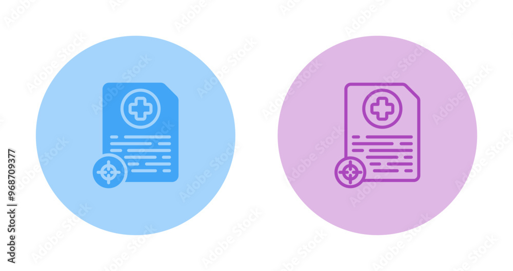 Sticker document vector icon