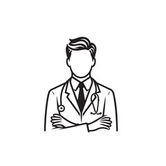 Doctor silhouette. Male and Female doctor vector design. Doctor logo, icon.