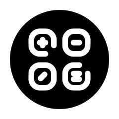 Fototapeta premium Calculator Icon Circular Broken Line Style