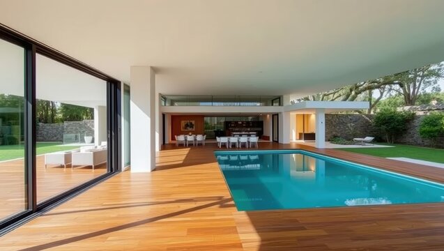 Moern Home with Swimm Pool an Patio