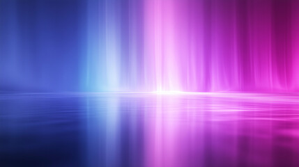 Neon Horizon Reflected on Water