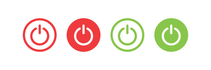 Power icon button On Off icons Buttons, Energy switch sign, Power Switch Icons, Start power button, turn off symbol, shutdown energy icon
