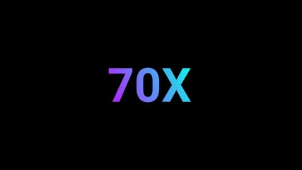 70X Number Animation