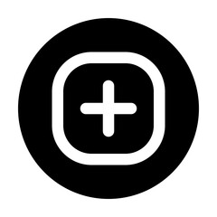 Plus Icon Circular Outline Style