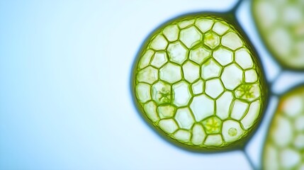 Microscopic View of Green Plant Cells, Abstract Background