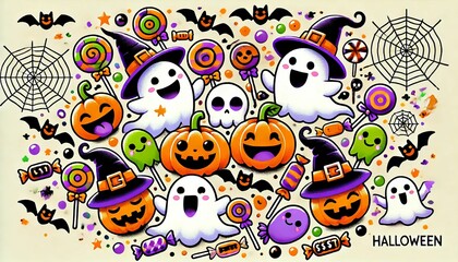 ハロウィンの楽しいイラスト