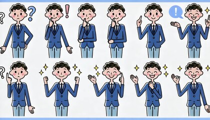 ビジネスマンのポーズと仕草