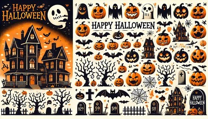 ハロウィン背景素材壁紙