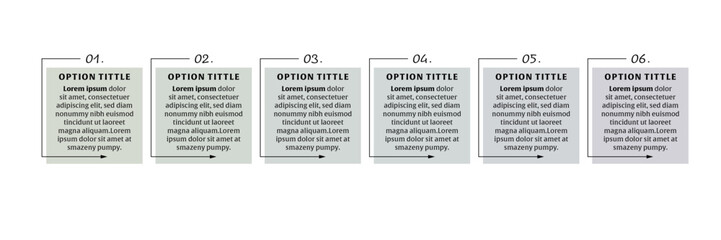 Simply infographic design with 6 options or steps. Infographics for business concept.